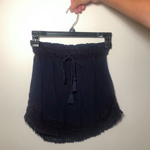 Aerie beachy knit tie skirt